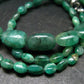 Emerald Tumbled Beads Necklace From Colombia - 17" - 14.90 Grams