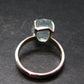 Raw Aquamarine Gem Sterling Silver Ring From Brazil - Size 6 - 3.08 Grams