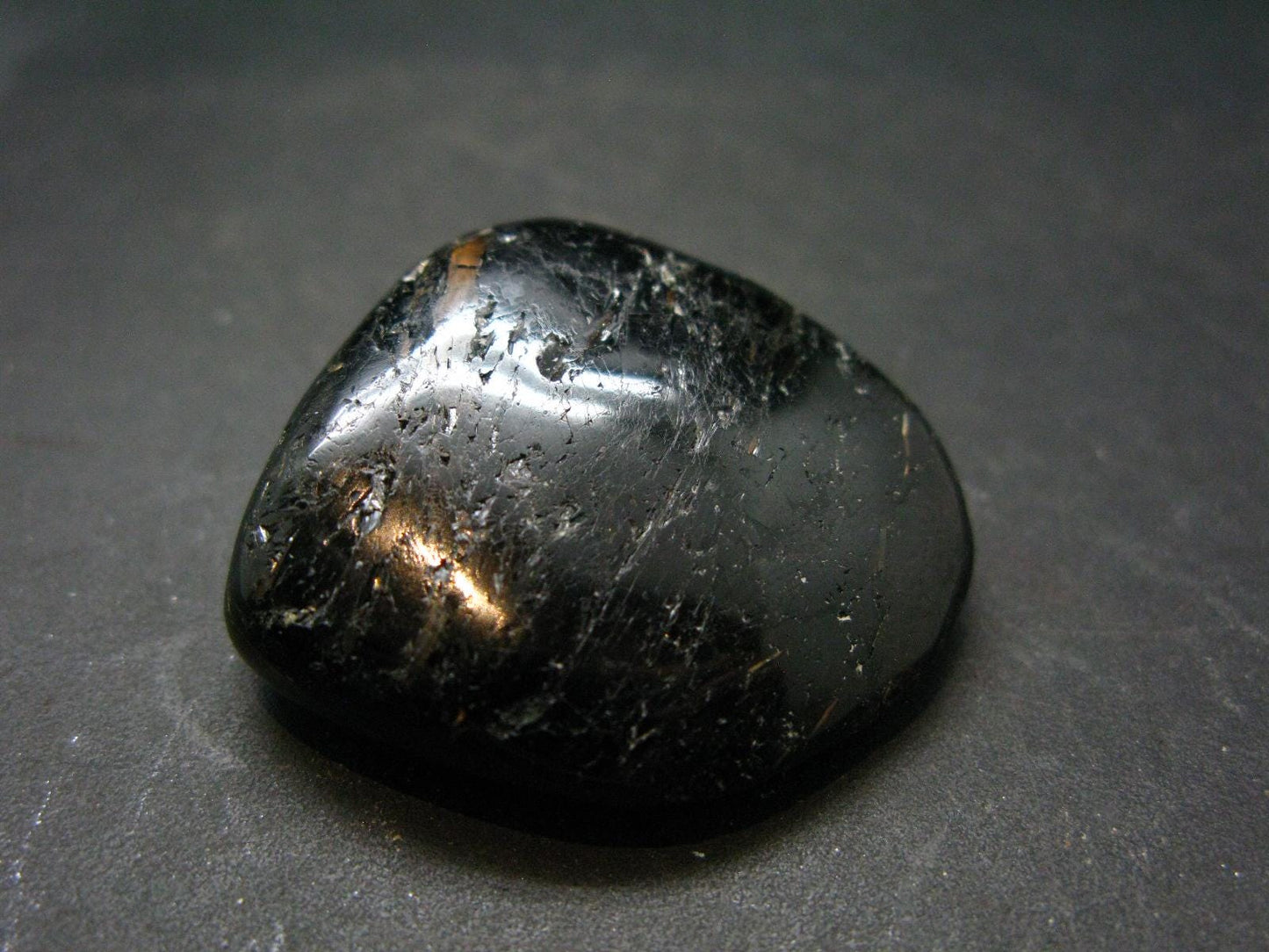 Rare Nuumite Nuummite Tumbled Stone From Greenland - 28.12 Grams - 1.3"