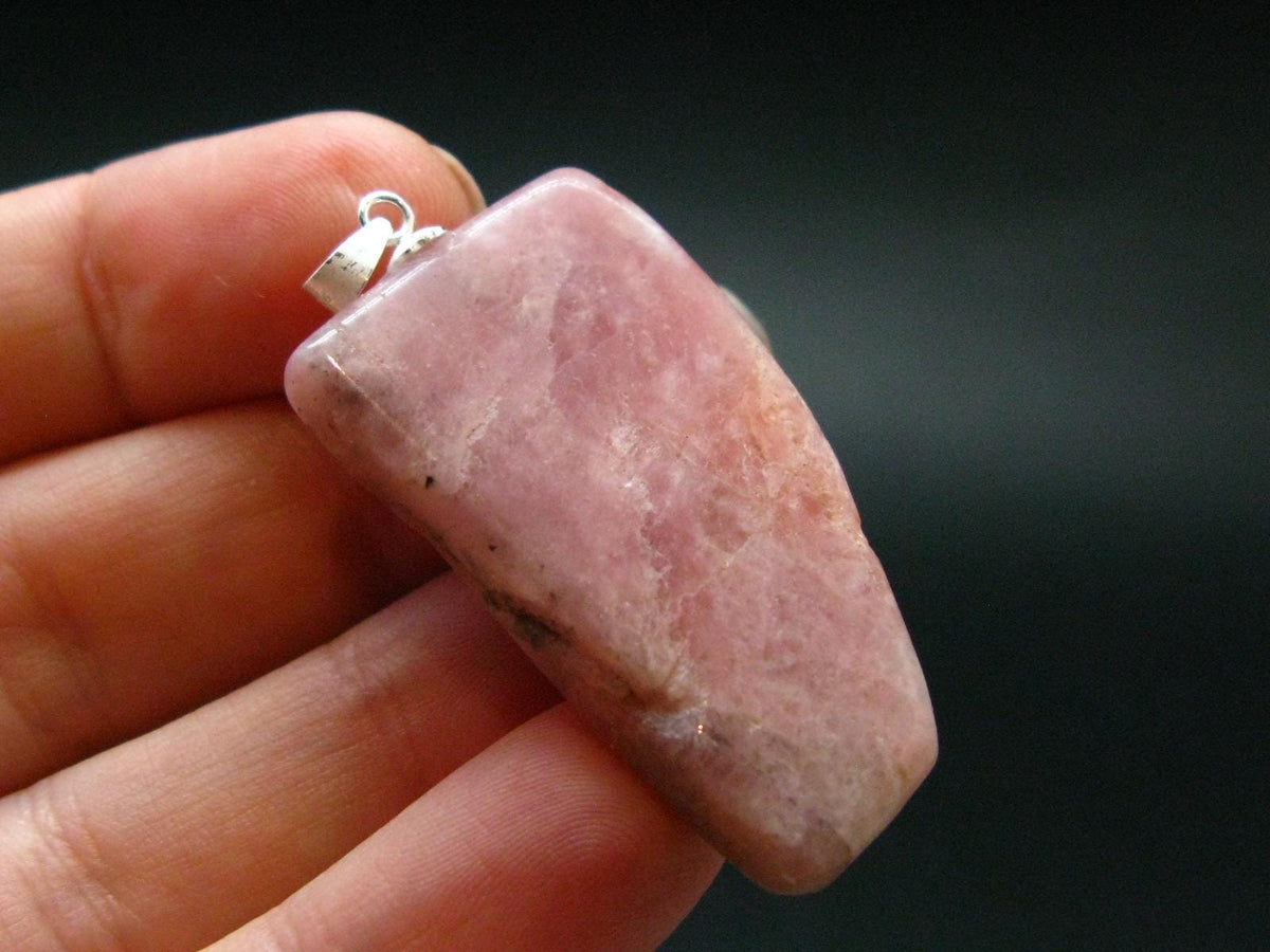 Pink Petalite Silver Pendant from Canada - 1.8" - 8.88 Grams