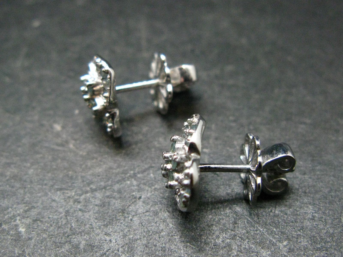 Alexandrite Gem Silver Stud Earrings From Russia - 2.75 Grams