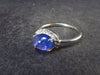 Blue Tanzanite Silver Ring from Tanzania - 2.05 Grams - Size 7.25