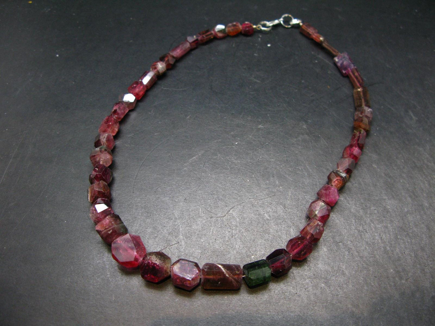 Gem Red Tourmaline Necklace from Brazil - 17"