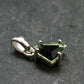 Moldavite Tektite Facetted Silver Pendant from Czech Republic - 0.7" - 1.10 Grams