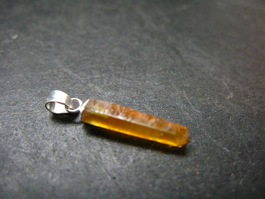 Zincite Zinkite Crystal 925 Silver Pendant From Poland - 0.9" - 1.14 Grams