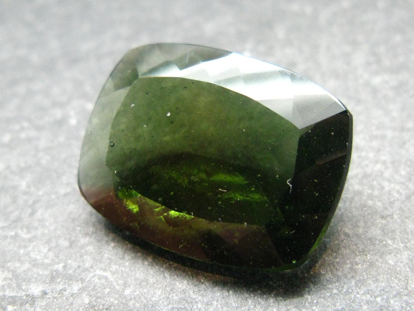 Moldavite Tektite Gem Cut Facetted Stone from Czech Republic - 14.50 Carats - 20x15mm