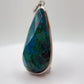 Chrysocolla Pendant Blue Green Gemstone Silver Necklace Natural Stone Statement Jewelry Gift