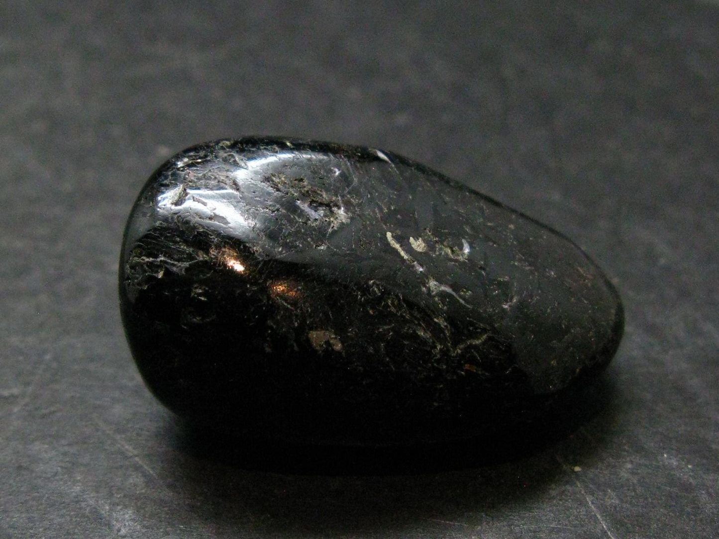 Rare Nuumite Nuummite Tumbled Stone From Greenland - 17.31 Grams - 1.3"