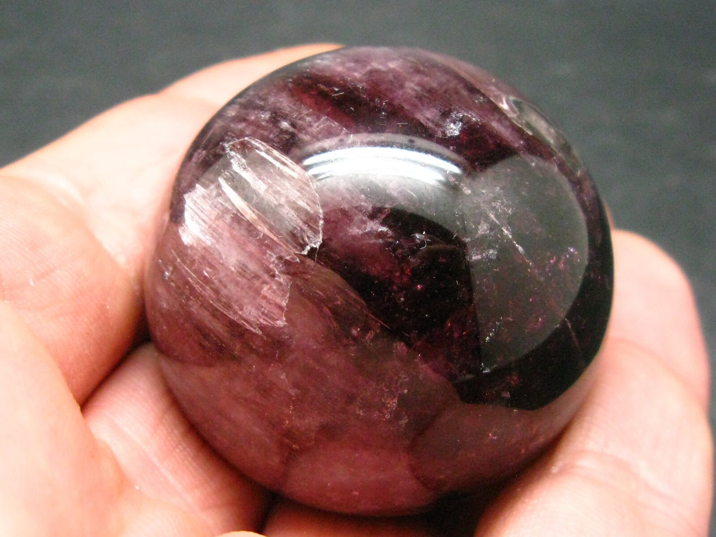 Red Tourmaline Rubellite Sphere Ball From Russia - 1.6" - 94.29 Grams