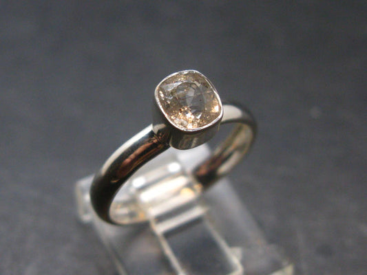 0.59 Carat Phenakite Phenacite Gem Sterling Silver Size 6 Ring from Russia - 1.70 Grams