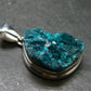 Dioptase Crystal Silver Pendant from Congo - 8.22 Grams - 1.4"