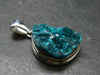 Dioptase Crystal Silver Pendant from Congo - 8.22 Grams - 1.4"