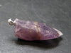 Rare Raw Auralite Super 23 Amethyst Silver Pendant From Canada - 1.6" - 7.51 Grams