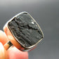 Natural Crystal Black Tourmaline 925 Silver Ring From Namibia - 6.05 Grams - Size 6