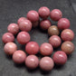 Rhodonite Genuine Bracelet ~ 7 Inches ~ 8mm Round Beads