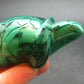 Rich Vivid Vibrant Green Malachite Turtle Carving From Congo - 2.5"