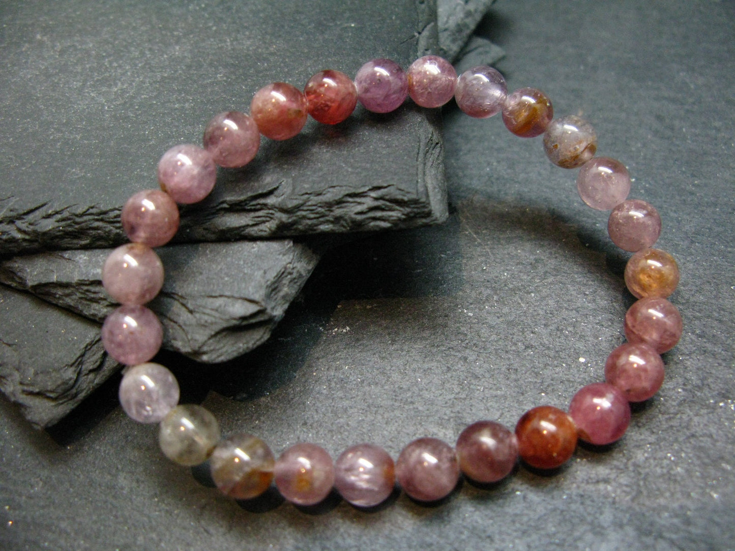 Spinel Genuine Bracelet ~ 7 Inches ~ 7mm Round Beads