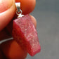 Rare Raw Rhodonite Silver Pendant From Brazil - 1.0" - 4.0 Grams