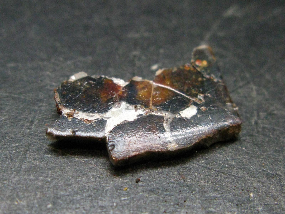 Large Sericho Meteorite Pallasite Olivine Slice From Kenya - 0.8" - 1.27 Grams
