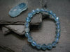 Blue Topaz Genuine Bracelet ~ 7 Inches ~ 8mm Facetted Beads