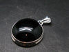 Black Onyx Silver Plated Pendant From Brazil - 7.98 Grams