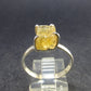 Fabulous Untreated Imperial Topaz 925 Silver Ring from Brazil - 2.87 Grams - Size 9.25