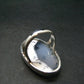 Merlinite Moss Agate Cabochon Silver Ring From Brazil - 9.44 Grams - Size 6.25