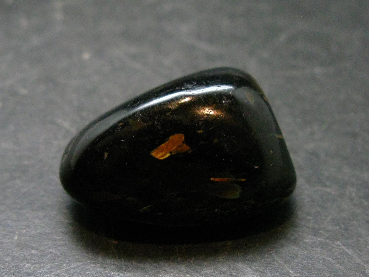 Rare Nuumite Nuummite Tumbled Stone From Greenland - 22.28 Grams - 1.2"