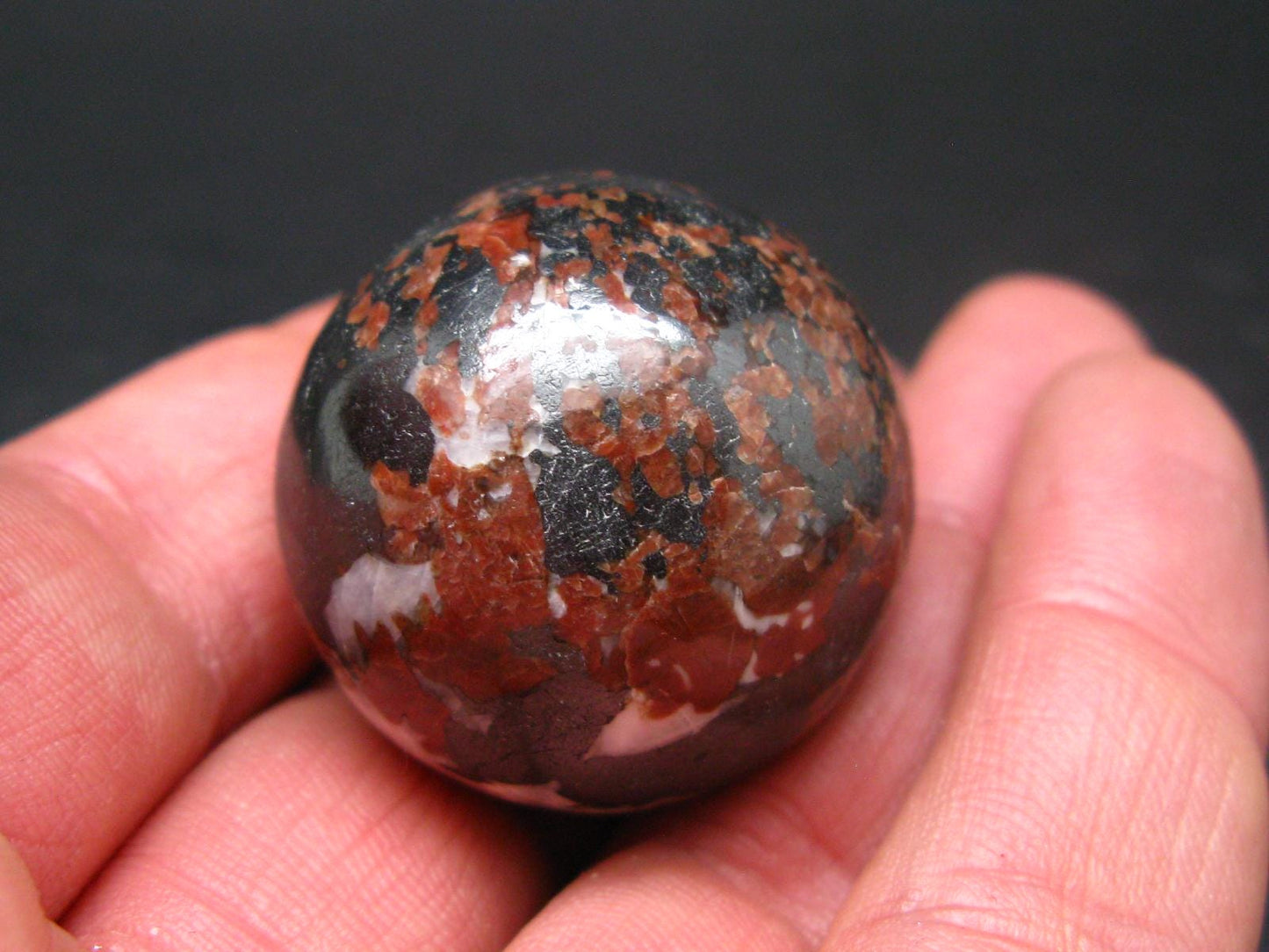 Zincite Zinkite and Willemite Sphere Ball From New Jersey USA - 1.3"