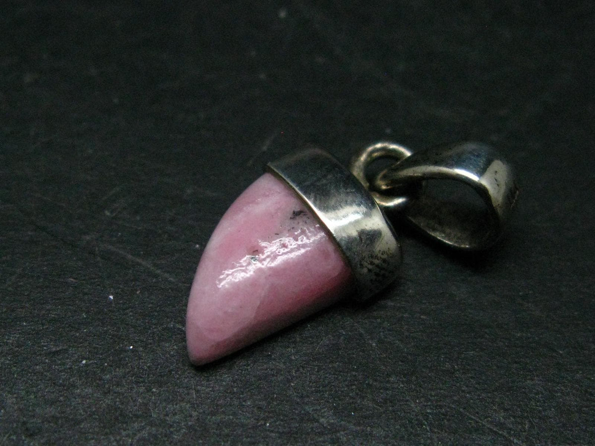 Rare Pink Tugtupite Sterling Silver Pendant From Greenland - 0.9" - 1.49 Grams