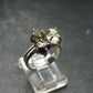 Moldavite Herkimer Meteorite Sterling Silver Ring From Czech Republic - Size 5 - 3.46 Grams