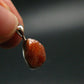 Raw Sunstone Silver Pendant With Chain From Tanzania - 0.7"