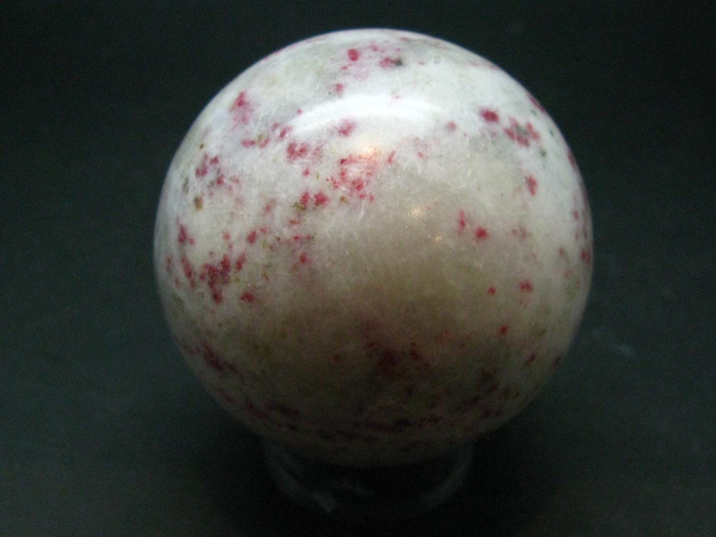 Large Cinnabar in Quartz Sphere from Peru - 239.13 Grams - 2.2"