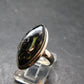 Real!! Very Rare Nuumite Nuummite Sterling Silver Ring from Greenland - 6.27 Grams - Size 7