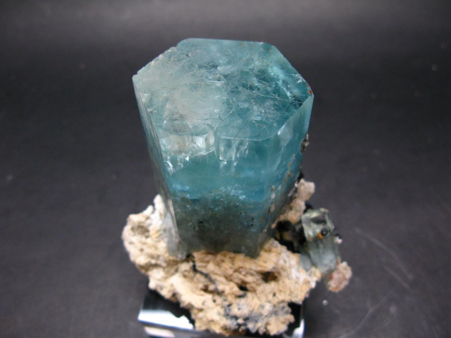 Big Aquamarine & Black Tourmaline Crystal From Erongo Namibia - 3.3"