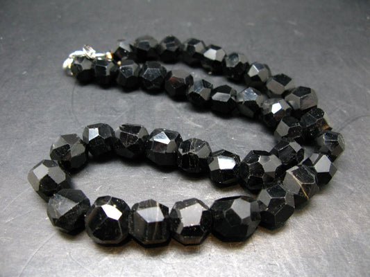 Black Tourmaline Necklace from Brazil - 17"