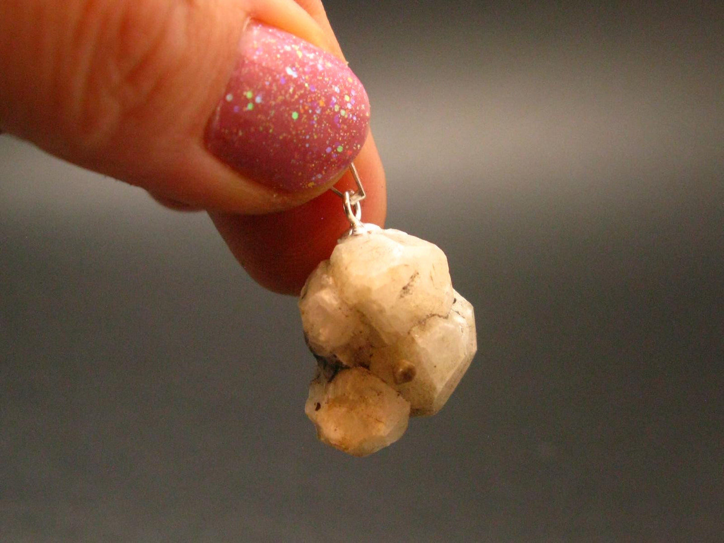 Large Perfect Analcime Silver Pendant from Canada - 1.0" - 3.73 Grams