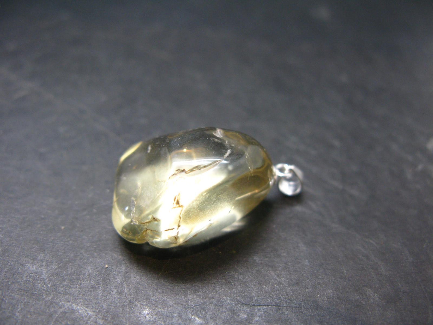 Bytownite Golden Labradorite Silver Pendant From Mexico - 1.2"