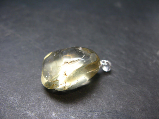 Bytownite Golden Labradorite Silver Pendant From Mexico - 1.2"