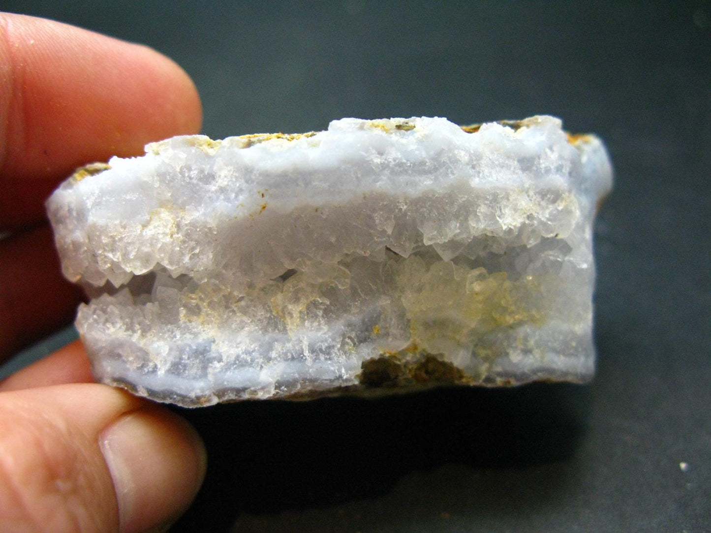 Rare Blue Lace Holly Chalcedony Agate Raw Piece From Malawi - 2.3"