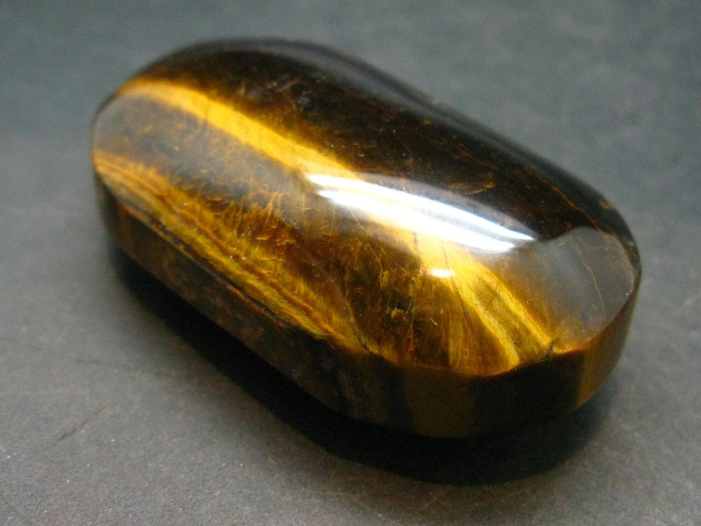 Golden Tiger Eye Tumbled Stone From South Africa - 2.4" - 81.99 Grams