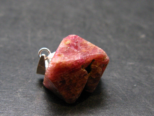 Spinel Crystal Silver Pendant From Vietnam - 0.8" - 4.09 Grams