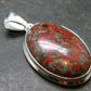 Crimson Cuprite w/ Chrysocola Silver Plated Pendant from Mexico - 1.7" - 8.54 Grams