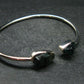 Lazulite Silver Twister Bracelet From Pakistan - 4.93 Grams