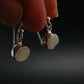 Very Rare White Cryolite 925 Silver Earrings from Greenland - 0.9" - 2.11 Grams