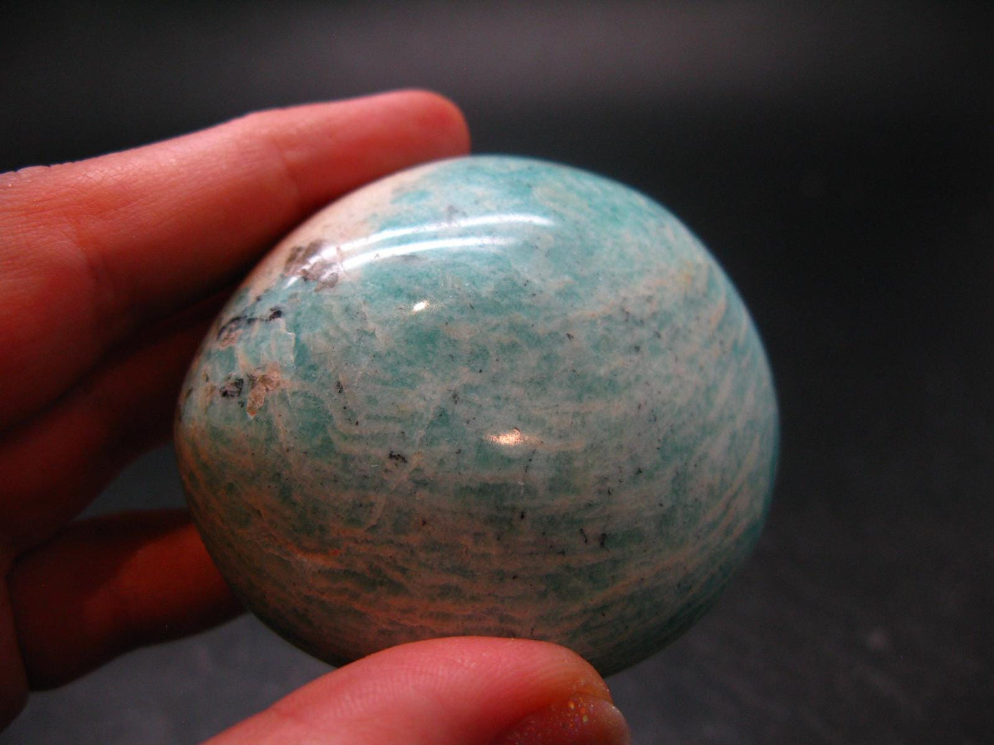 Rich Green Amazonite Tumbled Stone From Madagascar - 2.3"