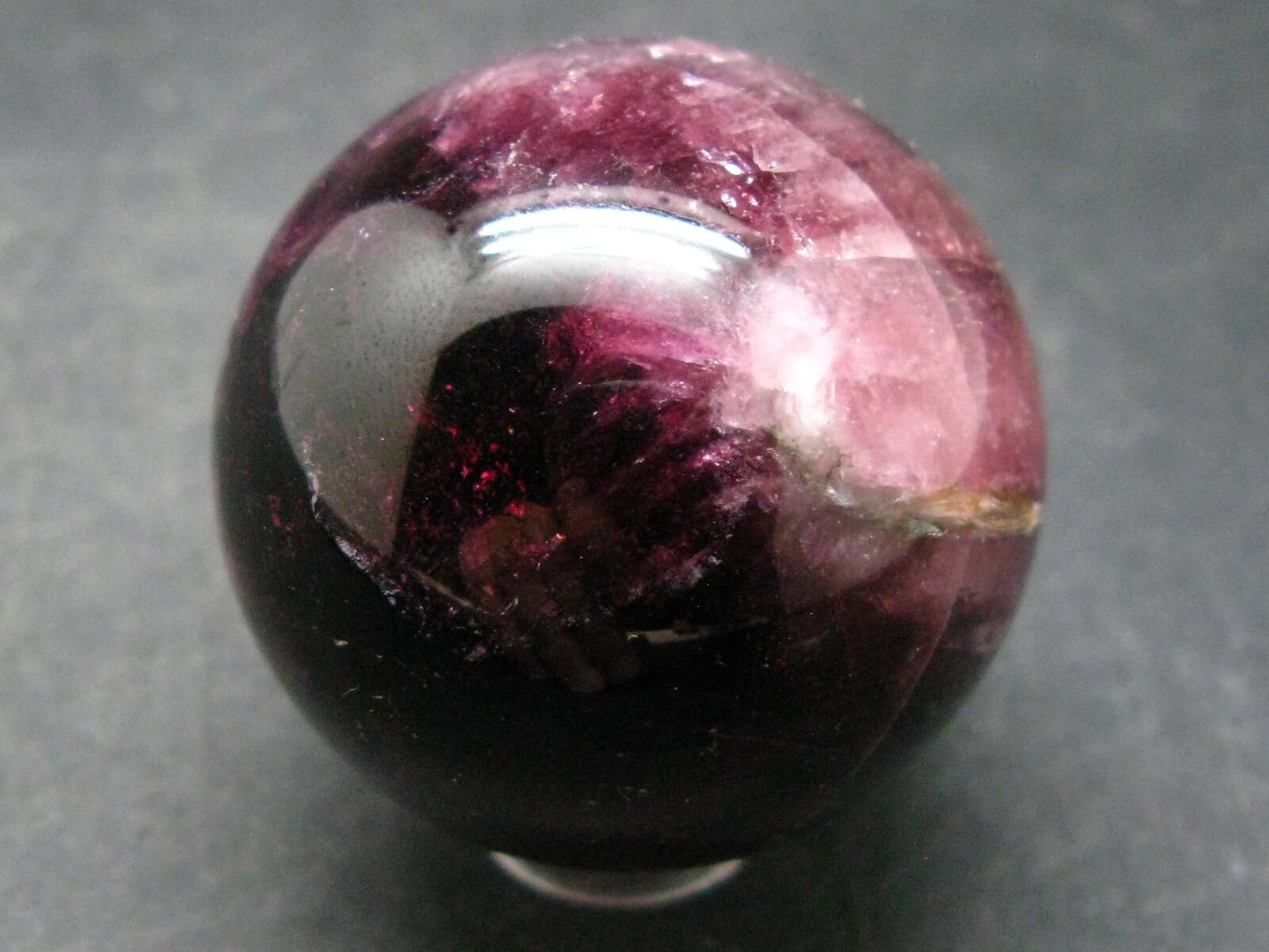 Red Tourmaline Rubellite Sphere Ball From Russia - 1.6" - 94.29 Grams