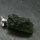 Moldavite Tektite Silver Pendant from Czech Republic - 0.9" - 1.31 Grams