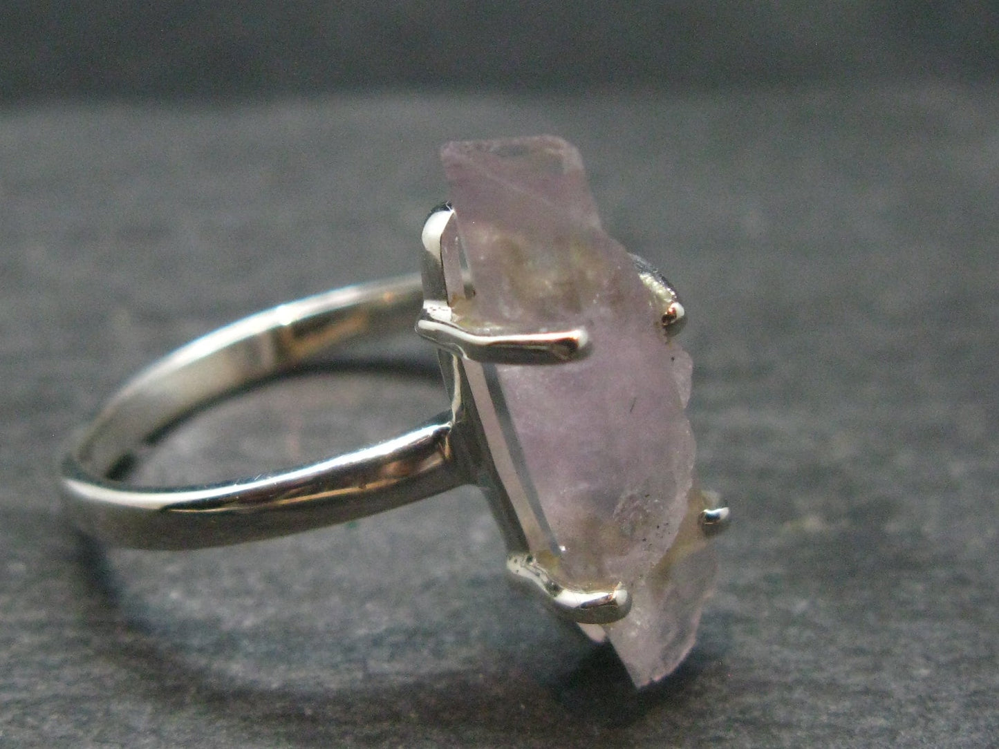 Vera Cruz Amethyst Silver Ring From Mexico - Size 11 - 3.96 Grams