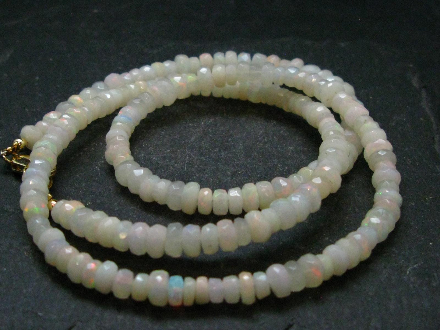 Lightweight Gem Sparkly Opal Tiny Beads Necklace from Ethiopia - 19.0" - 11.35 Grams